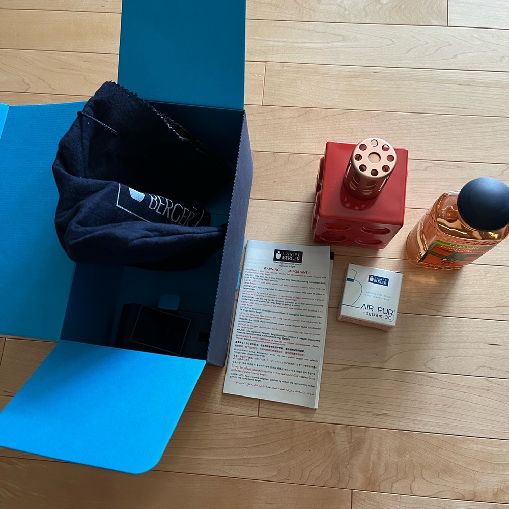 Lampe Berger Red Ceramic Fragrance Lamp with Accessories